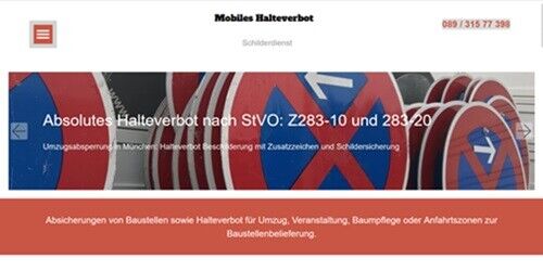 Halteverbot für Umzug, Veranstaltung oder Baustelle