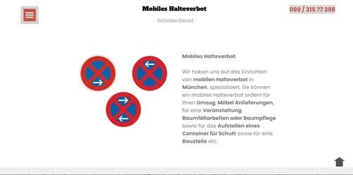 Mobiles Halteverbot für einen Umzug in München